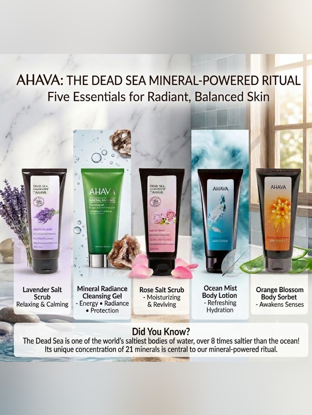 AHAVA Dead Sea Mineral Lotion, Scrub, Or Cleanser, Pick 1, New